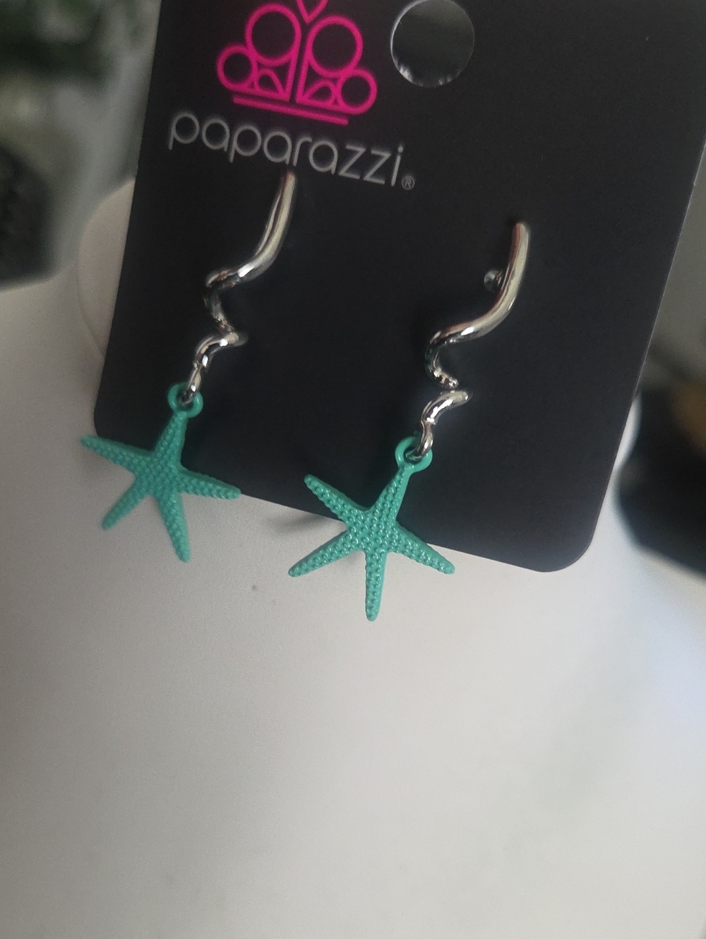 Paparazzi Written In The Starfish Blue Earrings NWT